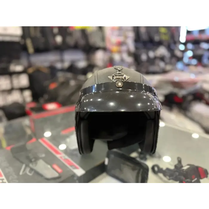 Kask TEX 701 JYT SİYAH Deri + BOOBLE CAM