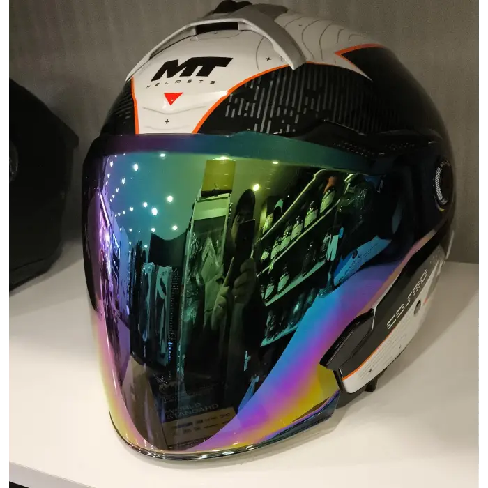 KASK CAMI MT HELMETS V-37 COSMO YENİ NESİL İRİDYUM MAVİ VİZÖR