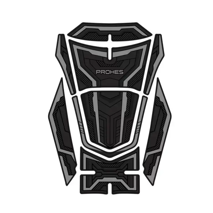 PH-701 PCX 2021-2024 KAUÇUK TANKPAD TAKIMI GRİ
