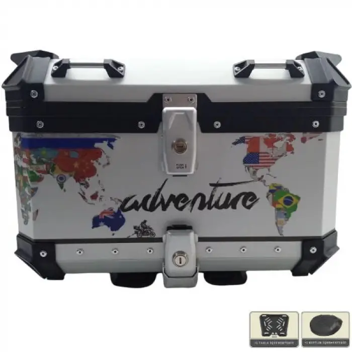 Coocase Alüminyum Arka Çanta Gümüş Word 55L