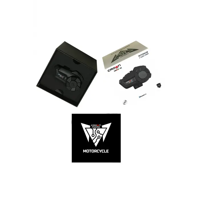 CROWN MICRO cmmk-02 Motosiklet Kask Bluetooth interkom Seti