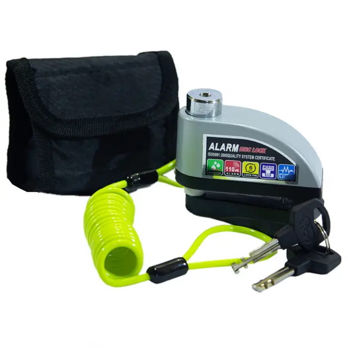 DİSK KİLİT HSB125 GRİ ALARMLI KABLOLU