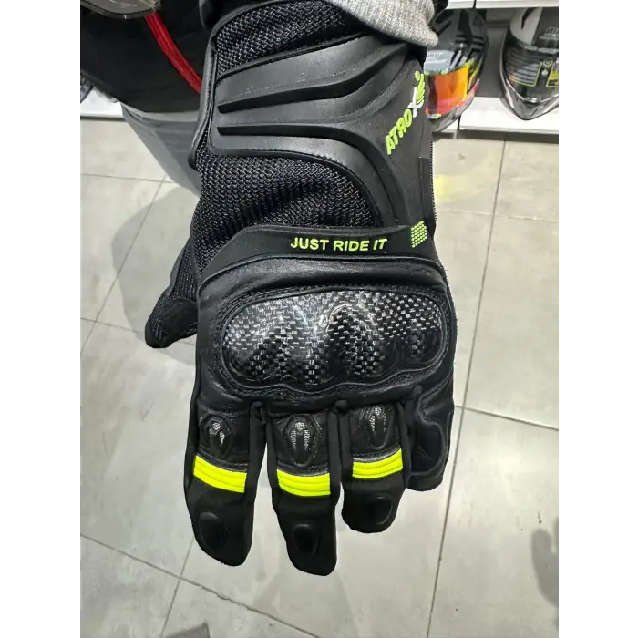 ELDİVEN ATROX KISA DERİ KORUMALI SİYAH/SARI