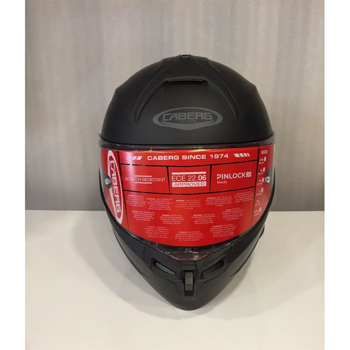 KASK CABERG ROXTER MAT SİYAH + GÜMÜŞ VİZÖR