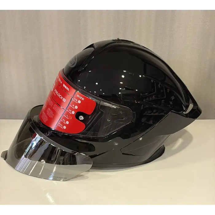 KASK CABERG ROXTER PARLAK SİYAH + GÜMÜŞ VİZÖR