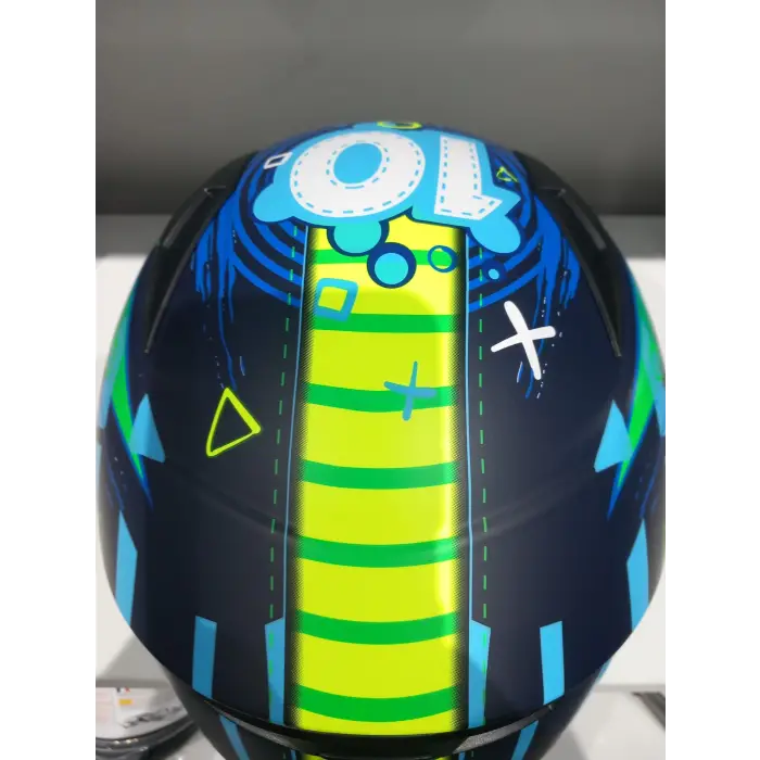 KASK ÇOCUK SWAY 815K GLOSS ALIEN BLUE/GREEN FULL FACE