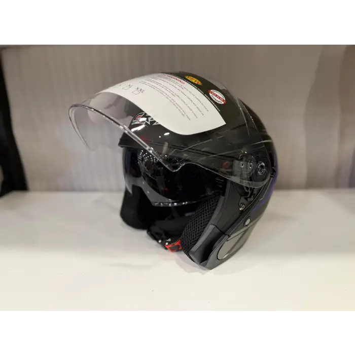 KASK CRN 620 AİR ÇENESİZ MAT SİYAH/MAVİ