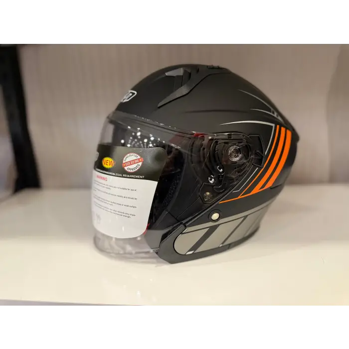 KASK CRN 620 AİR ÇENESİZ MAT SİYAH/TURUNCU
