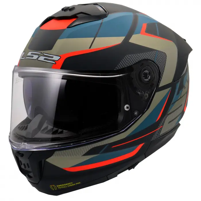 KASK LS2 STREAM 2 ROAD MAT SİYAH-GRİ-MAVİ-KIRMIZI