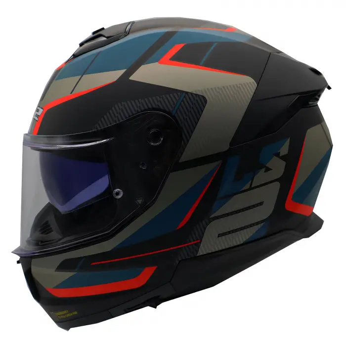 KASK LS2 STREAM 2 ROAD MAT SİYAH-GRİ-MAVİ-KIRMIZI