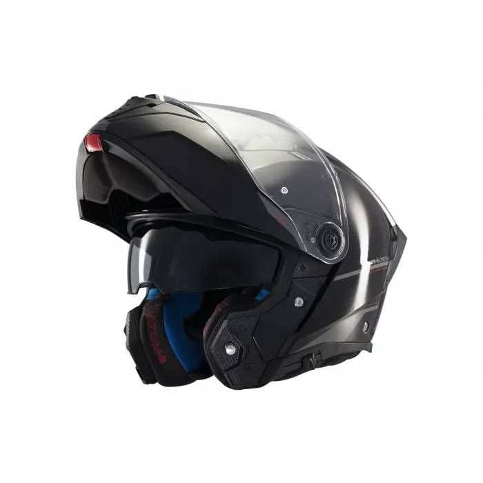 KASK MT ATOM 2 A1 ÇENE AÇILIR PARLAK SİYAH