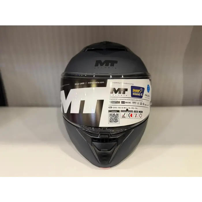 KASK MT ATOM 2 A2 PURE MAT GREY ÇENE AÇILIR