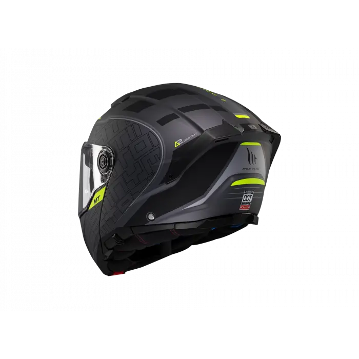 KASK MT ATOM 2 DESTINY C2 ÇENE AÇILIR MAT FÜME/SİYAH