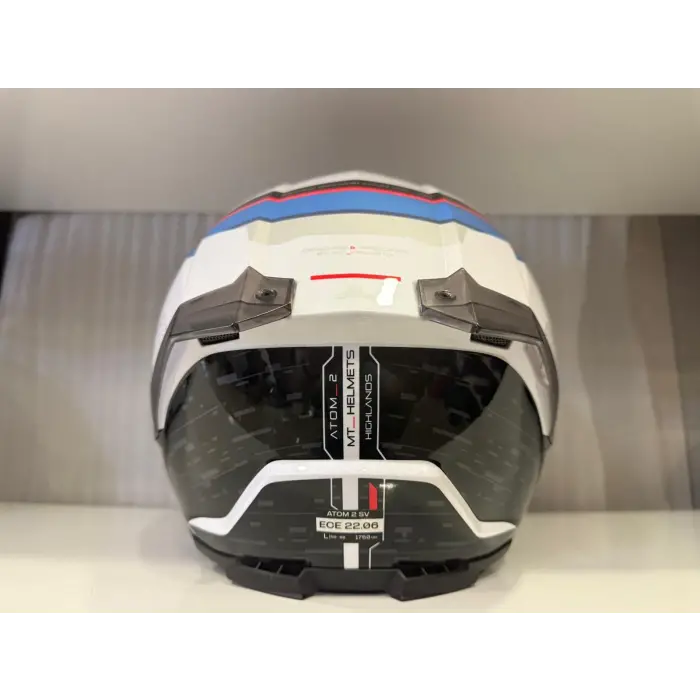 KASK MT ATOM 2 HİGHLANDS A7 MAVİ/BEYAZ/SİYAH
