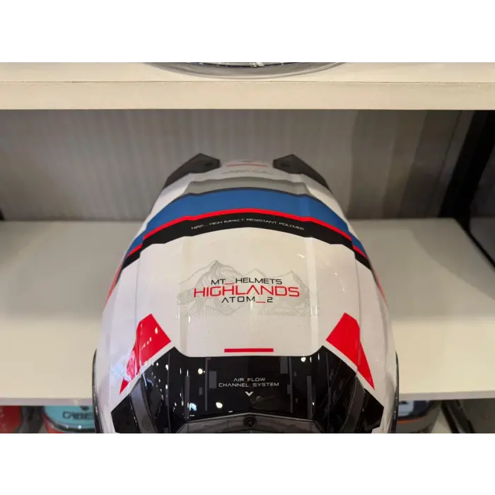 KASK MT ATOM 2 HİGHLANDS A7 MAVİ/BEYAZ/SİYAH