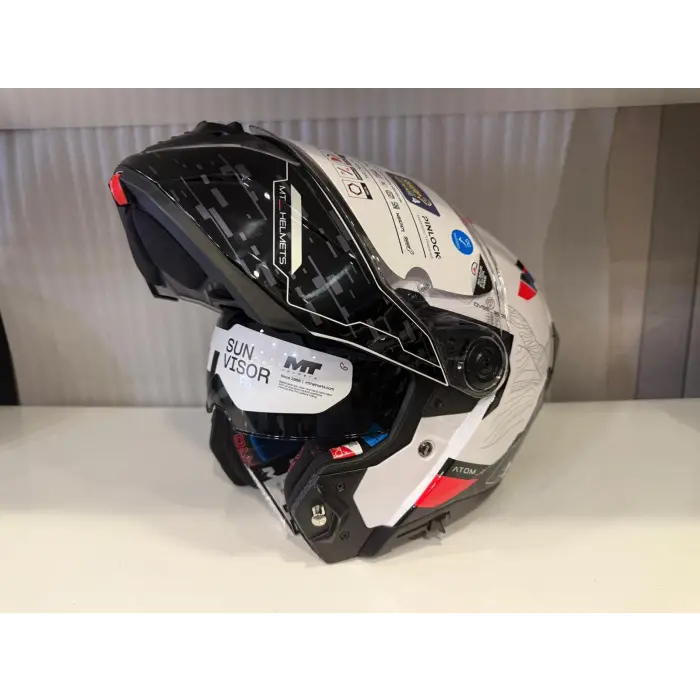 KASK MT ATOM 2 HİGHLANDS A7 MAVİ/BEYAZ/SİYAH