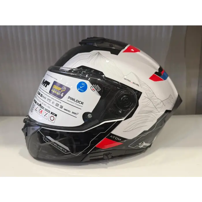 KASK MT ATOM 2 HİGHLANDS A7 MAVİ/BEYAZ/SİYAH