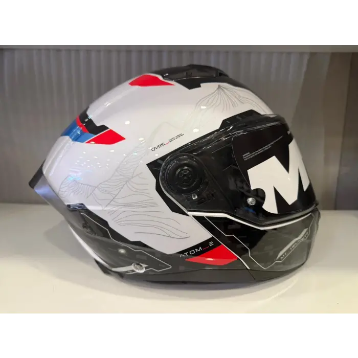 KASK MT ATOM 2 HİGHLANDS A7 MAVİ/BEYAZ/SİYAH