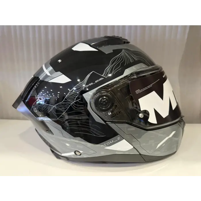 KASK MT ATOM 2 HİGHLANDS C2 PARLAK GRİ