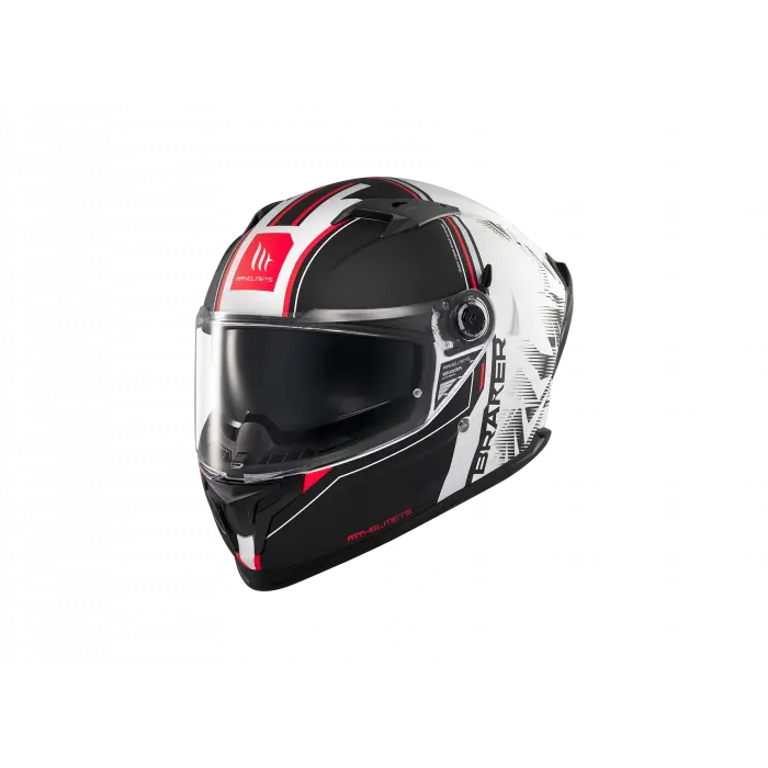 KASK MT BRAKER SV CHARM A1 MAT SİYAH/BEYAZ