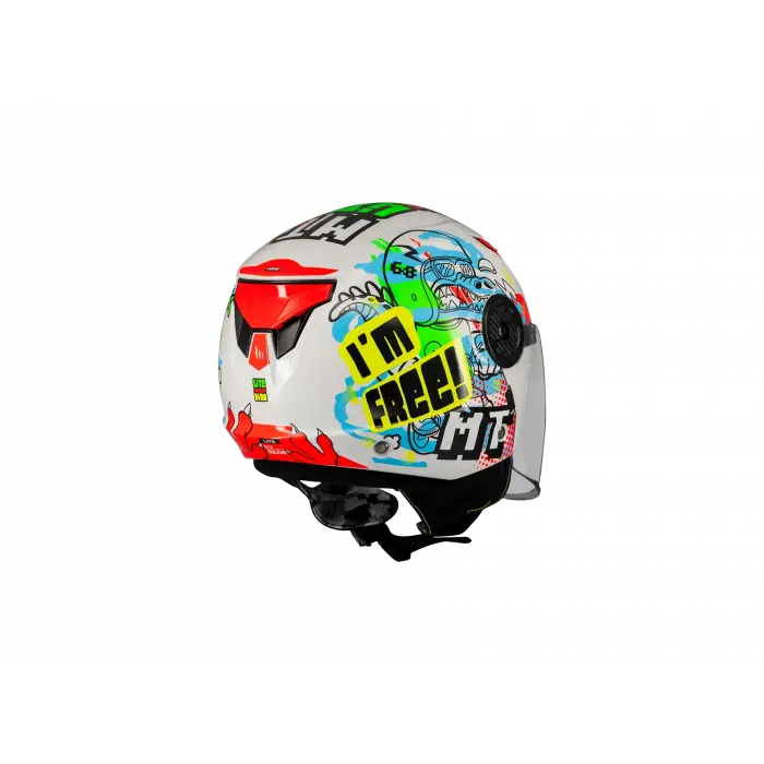 KASK MT ÇOCUK LITE DİNO A0 BEYAZ