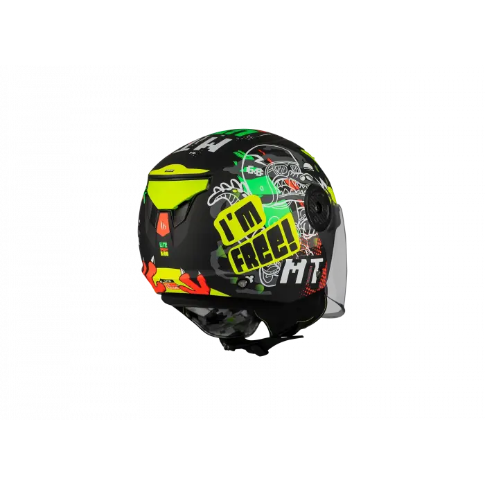 KASK MT ÇOCUK LITE DİNO A1 MAT SİYAH