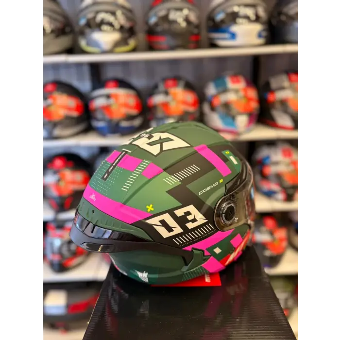 KASK MT COSMO SV SERGIO GARCIA D18 MAT PEMBE/YEŞİL