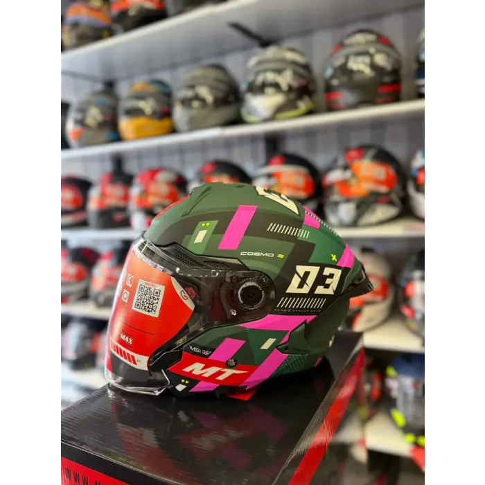 KASK MT COSMO SV SERGIO GARCIA D18 MAT PEMBE/YEŞİL