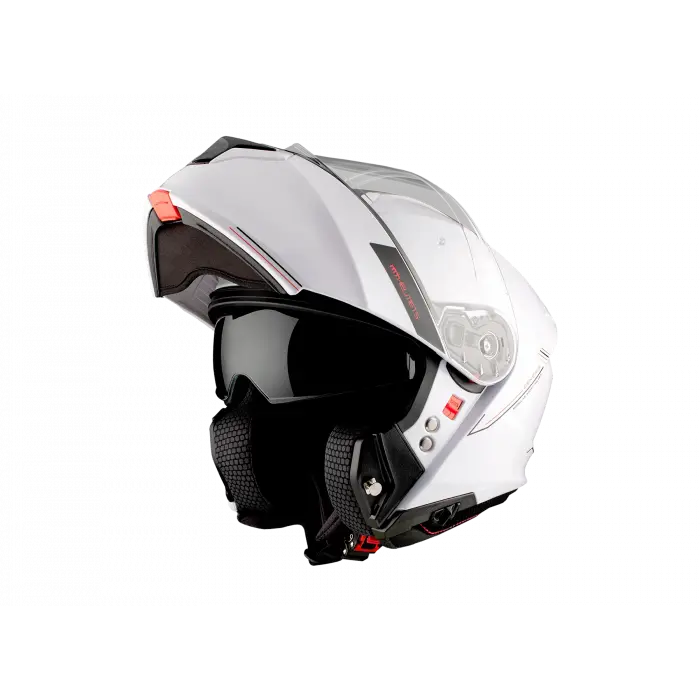 KASK MT GENESİS SV A2 ÇENE AÇILIR PARLAK BEYAZ