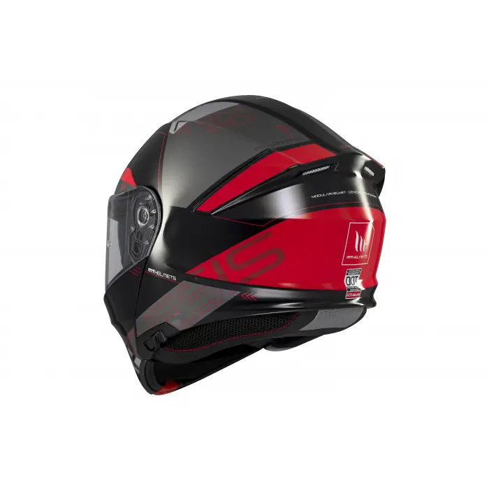 KASK MT GENESİS SV ATEMPO B15 ÇENE AÇILIR PARLAK KIR/BEYAZ