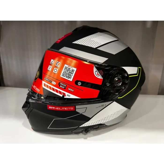 KASK MT GENESİS SV TALO B2 ÇENE AÇILIR MAT SİYAH/SARI