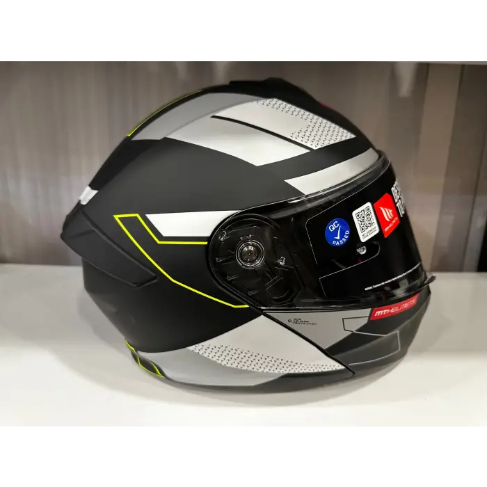 KASK MT GENESİS SV TALO B2 ÇENE AÇILIR MAT SİYAH/SARI