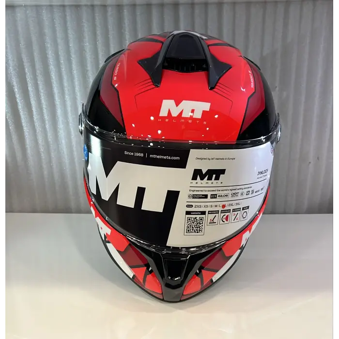 KASK MT HELMETS TARGO S PIQUERAS B5 PARLAK KIRMIZI