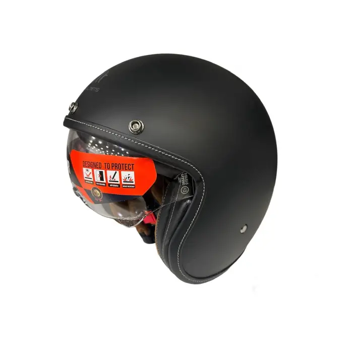 KASK MT LEMANS 2 SV MAT SİYAH ŞEFFAF VİZÖRLÜ