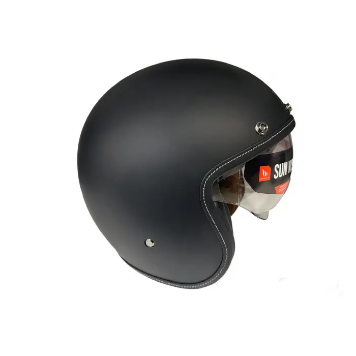 KASK MT LEMANS 2 SV MAT SİYAH ŞEFFAF VİZÖRLÜ