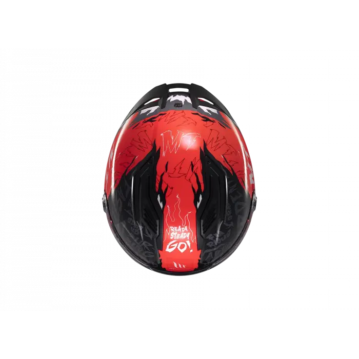 KASK MT STINGER ARDENT C5 PARLAK SİYAH/KIRMIZI