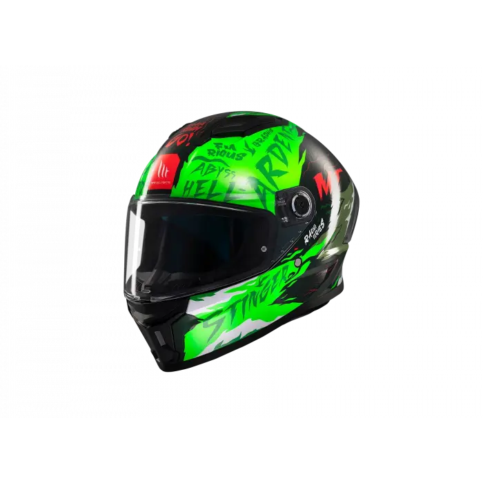 KASK MT STINGER ARDENT C6 PARLAK SİYAH/YEŞİL