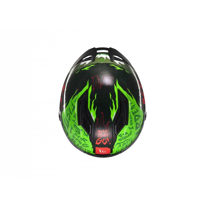 KASK MT STINGER ARDENT C6 PARLAK SİYAH/YEŞİL