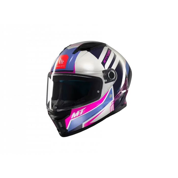 KASK MT STINGER TRON C8 PARLAK GRİ/PEMBE