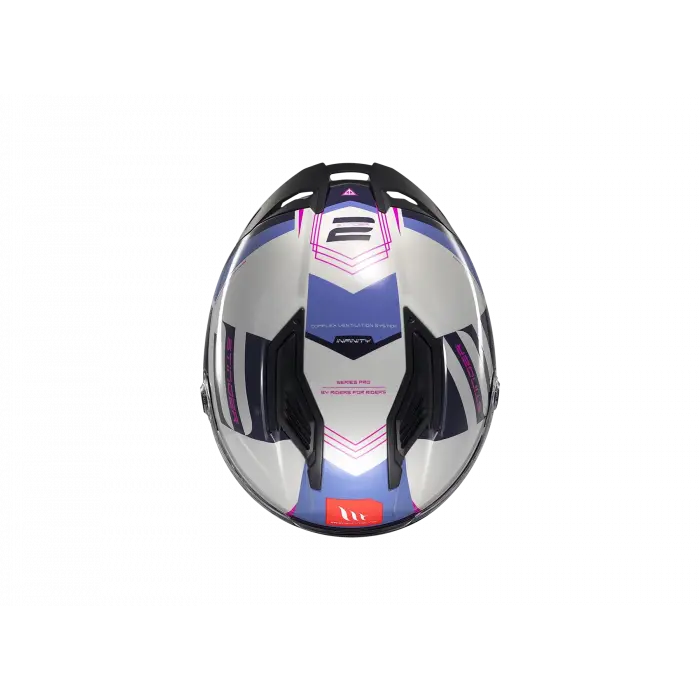 KASK MT STINGER TRON C8 PARLAK GRİ/PEMBE