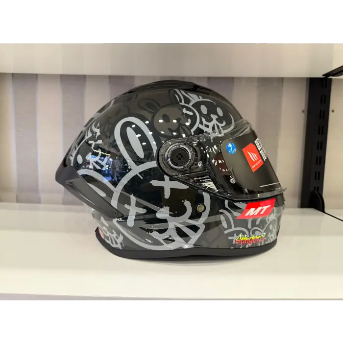 KASK MT STINGER RAM F1 PARLAK SİYAH/GRİ