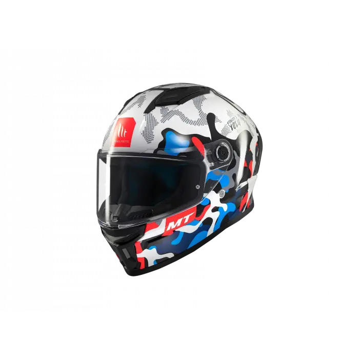 KASK MT STINGER YOZU A7 PARLAK MAVİ/BEYAZ