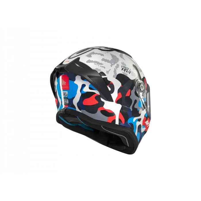 KASK MT STINGER YOZU A7 PARLAK MAVİ/BEYAZ