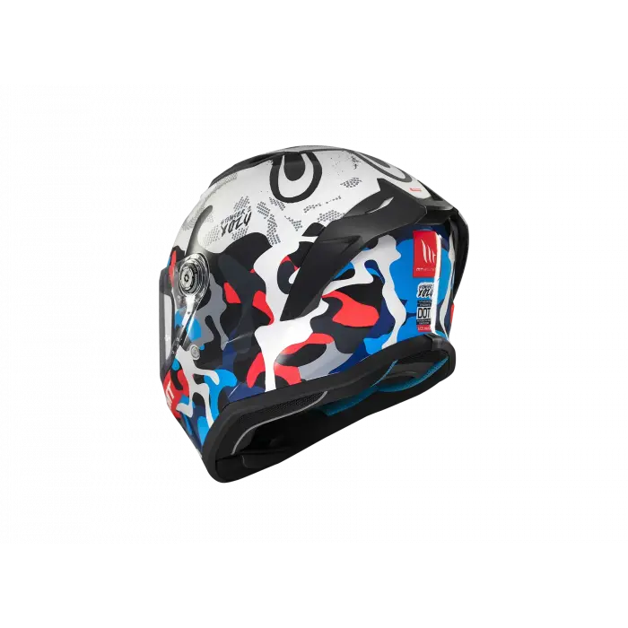 KASK MT STINGER YOZU A7 PARLAK MAVİ/BEYAZ