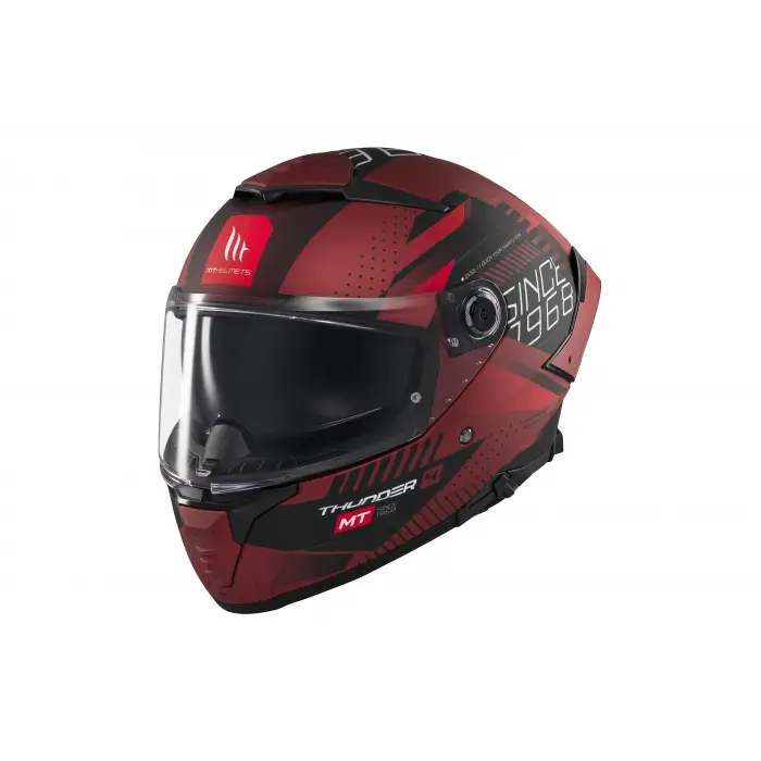 KASK MT THUNDER 4 SV LUMİNENCE D5 MAT KIRMIZI