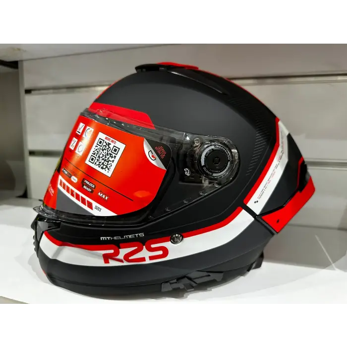 KASK MT THUNDER 4 SV R25 B5 MAT SİYAH/KIRMIZI