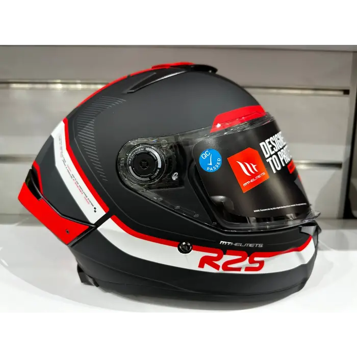 KASK MT THUNDER 4 SV R25 B5 MAT SİYAH/KIRMIZI