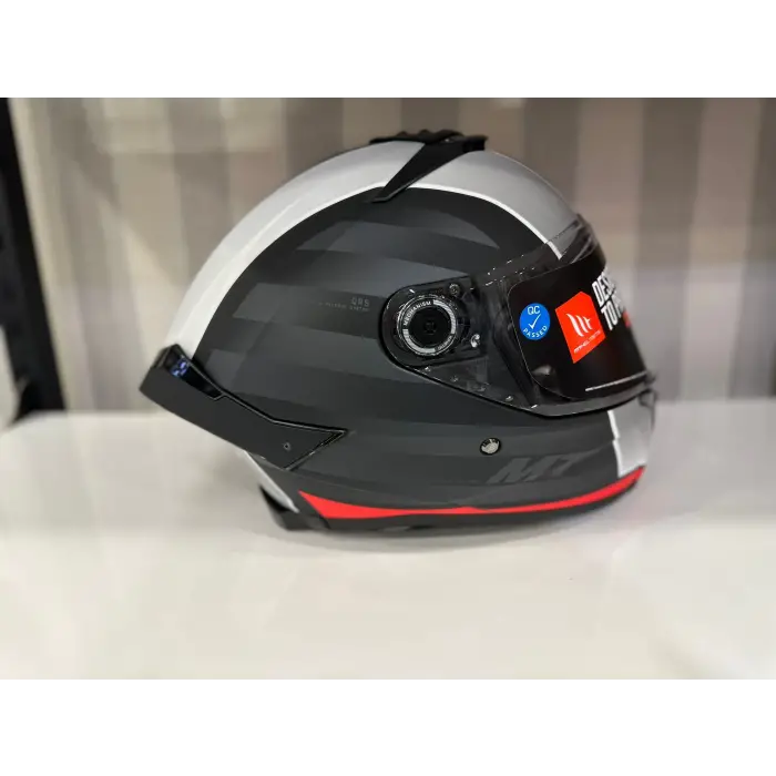 KASK MT THUNDER 4 SV TEARS B5 MAT SİYAH/KIRMIZI