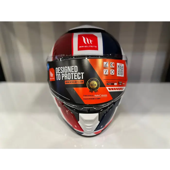 KASK MT THUNDER 4 SV TEARS C7 PARLAK MAVİ/İNCİ BEYAZ
