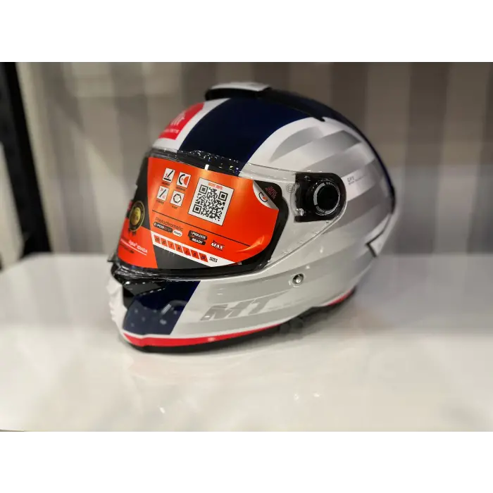 KASK MT THUNDER 4 SV TEARS C7 PARLAK MAVİ/İNCİ BEYAZ